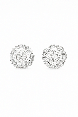 Brinco Fílip Imperial 3 (9mm) Banhado A Ouro Branco BRI206