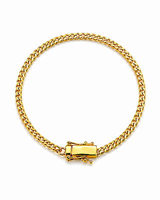 Pulseira Grumet 4mm Fecho Graveta Banhada A Ouro 18k PUL063
