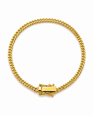Pulseira Grumet Dupla 4mm Fecho Graveta Banhada A Ouro 18k PUL064