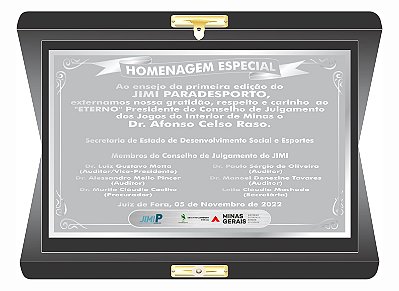 Placa em inox com estojo/corrosão