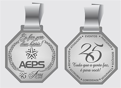 medalha inox