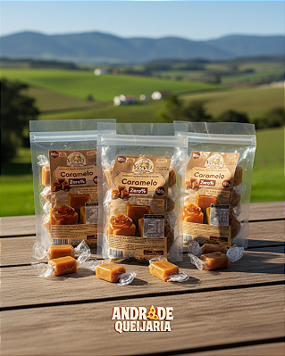 Bala de Caramelo Zero Açúcar 100g - 3 Pacotes