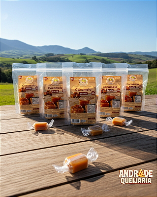 Bala de Caramelo Zero Açúcar 100g - 5 Pacotes