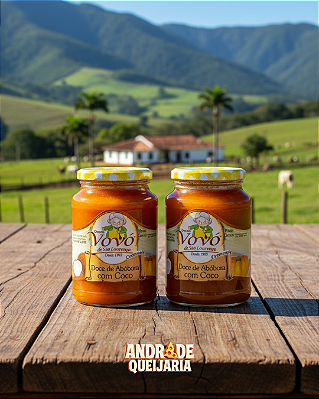 Doce de Abóbora com coco - 2 Potes de 650g