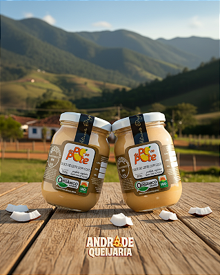 Doce de Leite com Coco Orgânico - 2 Potes de 300g - Do pé ao Pote