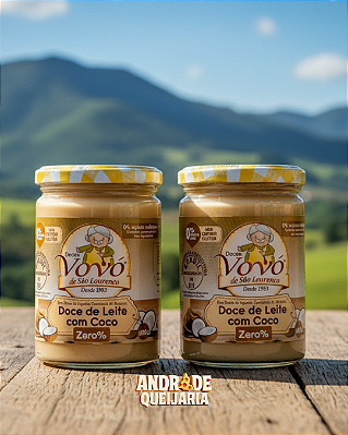 Doce de Leite com Coco Zero Açúcar - 2 Potes de 400g