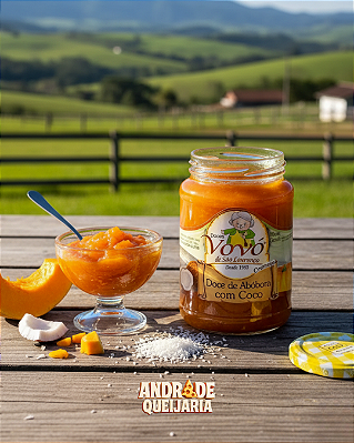 Doce de Abóbora com coco - 650g