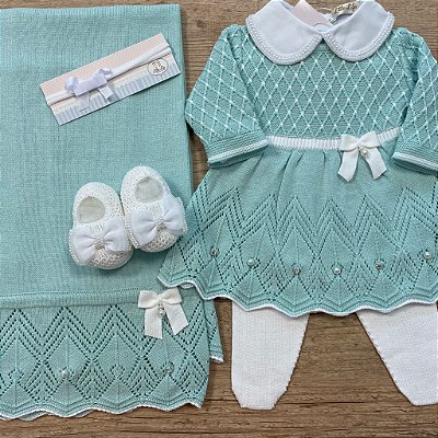 Conjunto Casinha de Abelha - Menta