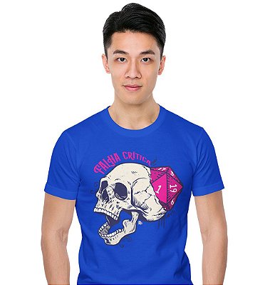Camiseta Dungeon Geek – Falha Crítica Azul