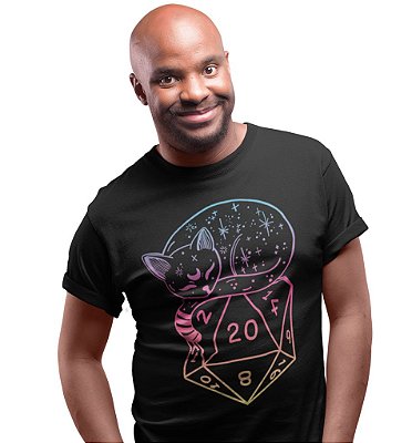 Camiseta Dungeons & Dragons – Gato e D20