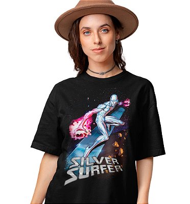 Camiseta Quarteto Fantástico – Surfista Prateado
