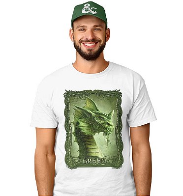 Camiseta Dungeons & Dragons - Dragão Cromático Verde