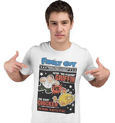 Camiseta Family Guy - Peter Griffin X Galinha Gigante