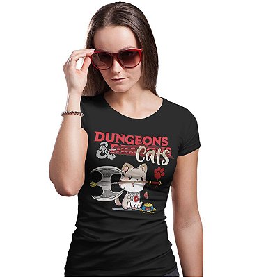 Camiseta D&D - Dungeons & Cats