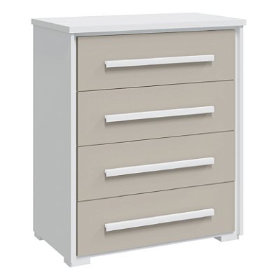 Cômoda Grande para Quarto 4 Gavetas Rimo Angra Branco/OffWhite