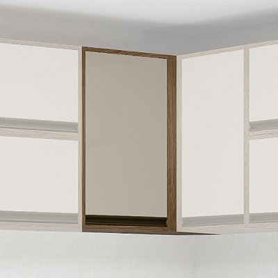 Armário Aéreo de Cozinha 1 Porta Canto Reversível 74cm Rimo Vitória