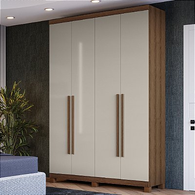 Guarda Roupa Casal 4 Portas 1,55m Rimo New Honduras