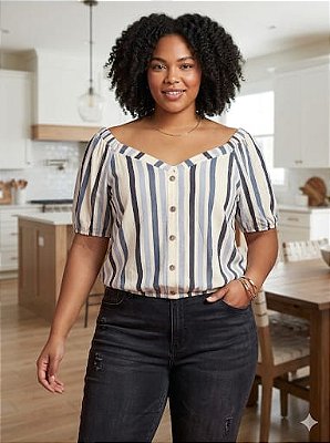 Ciganinha Manga Curta Visco 7968