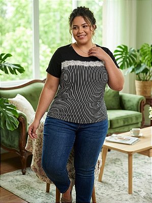 Blusa Manga Curta Visco 06108