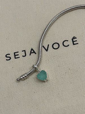 Berloque Coração Turmalina Fusion