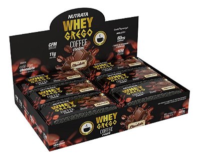 Whey Grego Bar 12un De 40g Coffee Cream Chocolate Nutrata