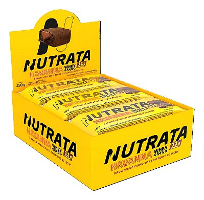 Whey Grego Bar 12un De 40g Dulce De Leche Havanna E Brownie De Chocolate Nutrata