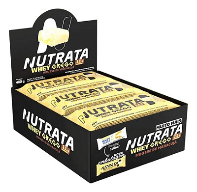 Whey Grego Bar 12un De 40g Mousse De Maracujá Nutrata