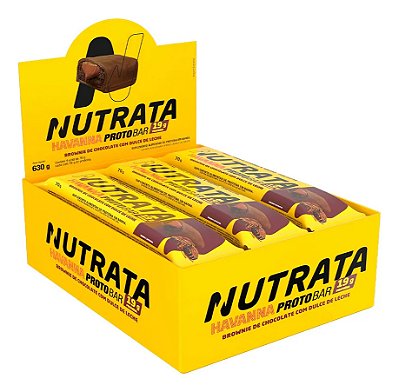 Protobar 9un De 70g Brownie De Chocolate E Dulce De Leche Havanna Nutrata