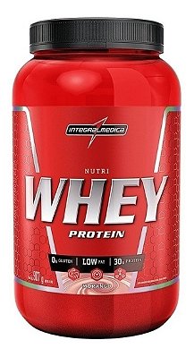 Nutri Whey Pote 900g Morango Integralmedica
