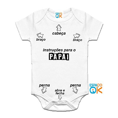 Body para Bebê Instruções para o Papai