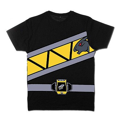 Camiseta Infantil Power Rangers Dino Charge Preto