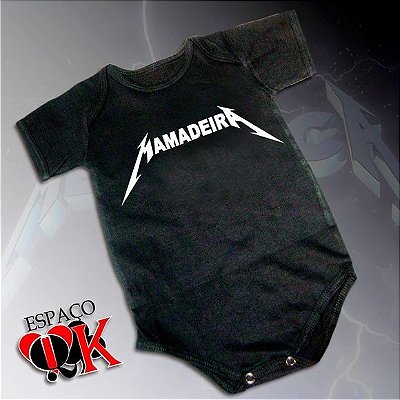 Body para Bebê Mamadeira Metallica