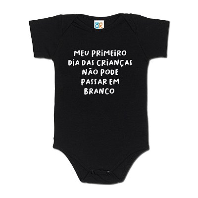 Body Bebê Meu Primeiro Dia das Crianças