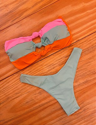 Conjunto Liz Verde Água