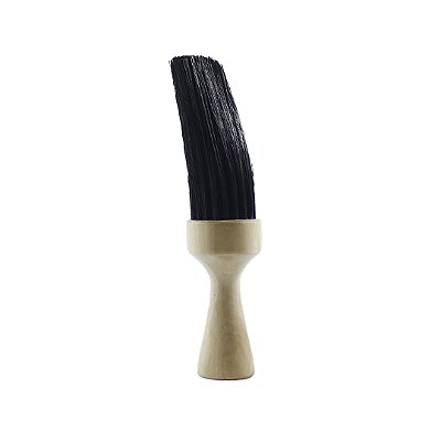 Escova Espanador de Tirar Pelos e Cabelo Umi Cabo Fino Cerdas Preta Madeira