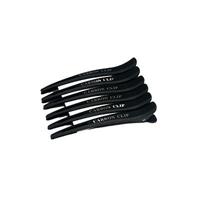 Presilhas de Cabelo Jacaré / Crocodilo Kit 6 Peças Carbon Clip