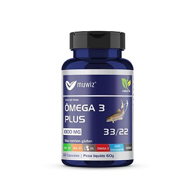 Ômega 3 Plus Óleo de Peixe 1000mg - 60 CAPS - Muwiz