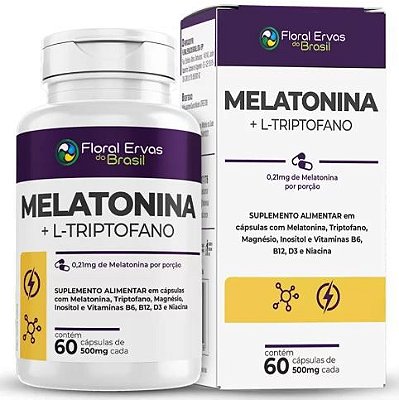 Melatonina + L-Triptofano - 60caps - Floral Ervas