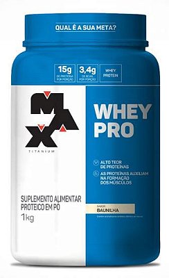 Whey Pro Pote - 1kg - Max Titanium