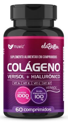 Colágeno Verisol + Ácido Hialurônico 1000mg - 60caps - Muwiz