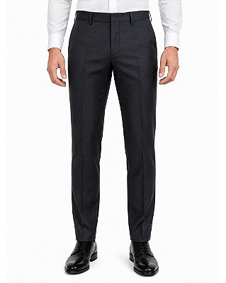 Calça Social Masculina Slim Fit Preta em Microfibra | Alfaiataria Tie’s & Company