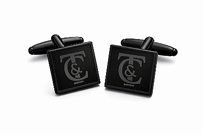 Abotoaduras Torpedo Luxo Aço Inoxidável T&C Personalizadas