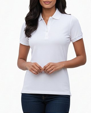 Camisa Polo Feminina Branca Off-White 100% Algodão – Conforto, Estilo e Qualidade Premium