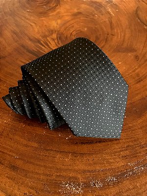 Gravata Preta Pierre Cardin 8cm Microfibra