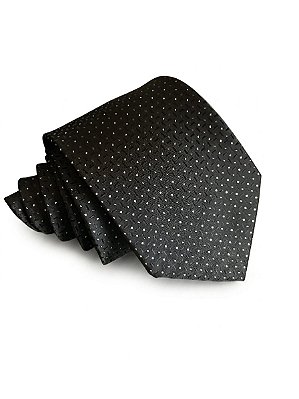 Gravata Preta Pierre Cardin – Elegância Clássica Masculina.
