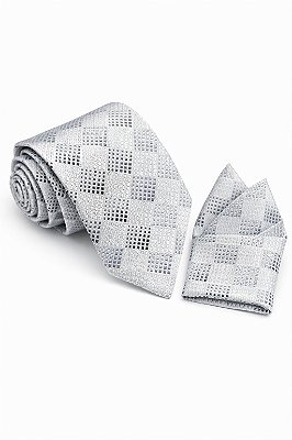 Gravata Cinza de seda