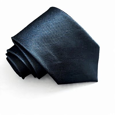 Gravata Preta Lisa em Microfibra
