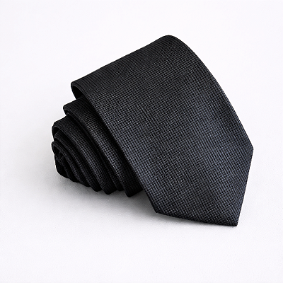 Gravata Preta Slim Masculina Microfibra Premium – Estilo Moderno e Elegante