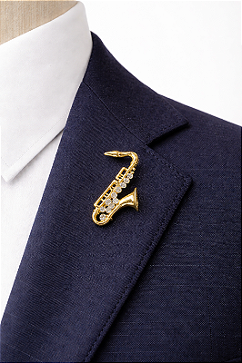 Broche de Luxo Crown & Glasses Design Pin