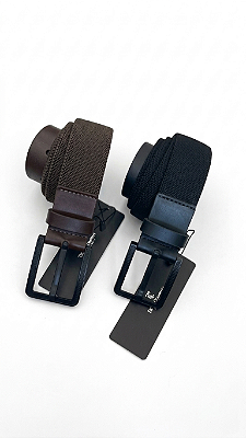 Cinto Elástico Premium com Acabamento em Couro – Conforto e Elegância Executiva